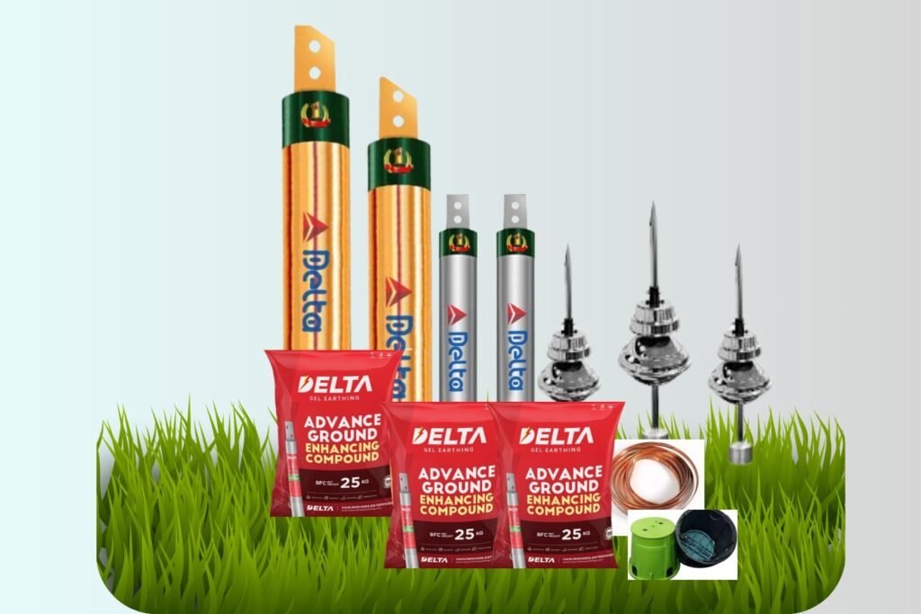 Chemical Earthing Installation with Copper Earthing Electrode and Grounding Materials